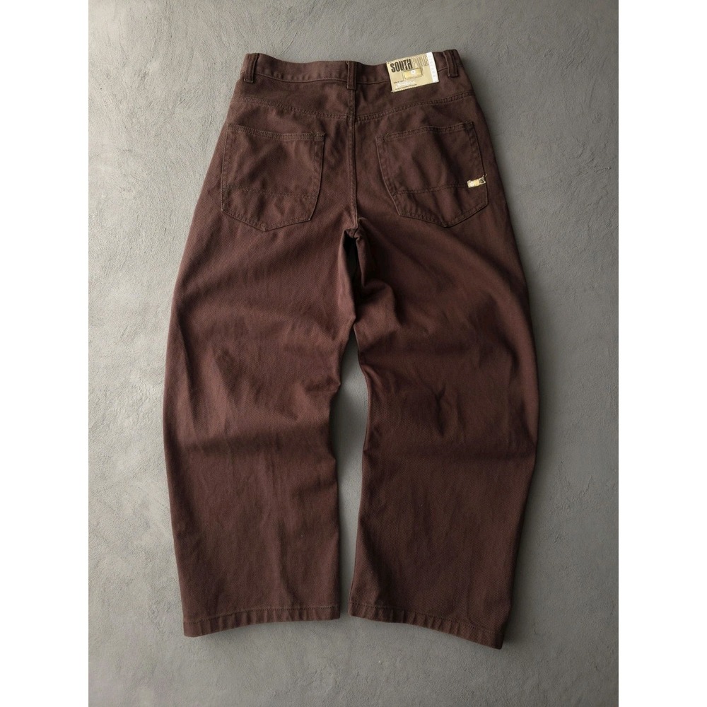 Vintage 2000s Y2K Southpole Brown Wide Leg Denim Jeans 32 x 29